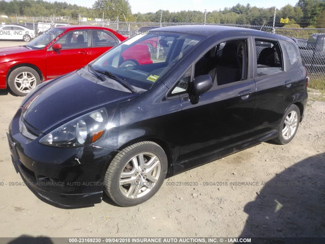 JHMGD38627S028635 - 2007 HONDA FIT S 黑色 照片 2