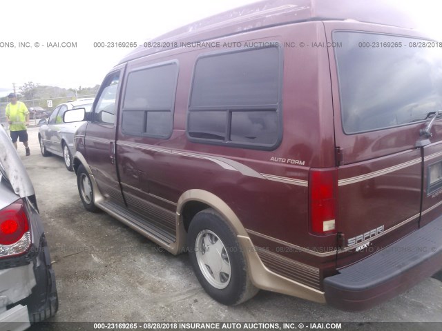 1GDDM19W1XB512332 - 1999 GMC SAFARI XT MAROON photo 3