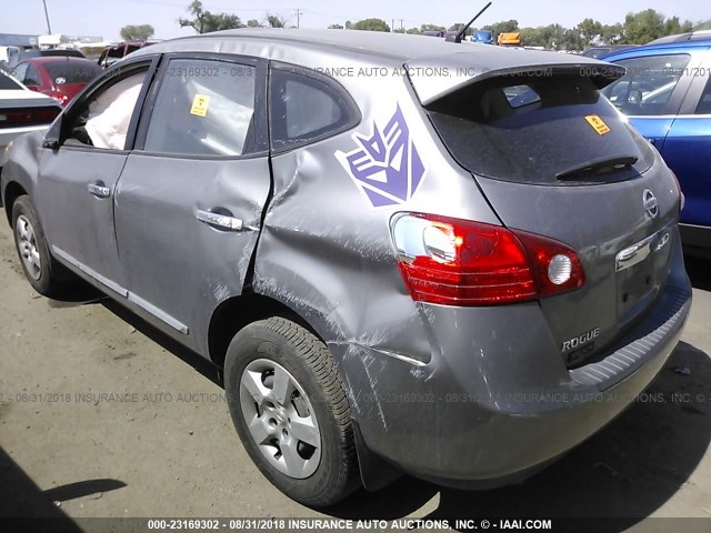 JN8AS5MVXBW681290 - 2011 NISSAN ROGUE S/SV/KROM GRAY photo 3