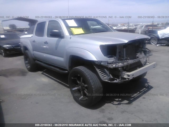 5TEJU62N36Z315873 - 2006 TOYOTA TACOMA DOUBLE CAB PRERUNNER SILVER photo 1