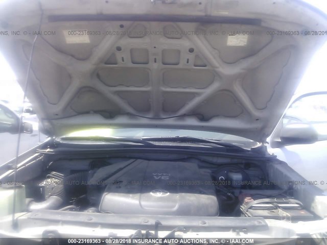 5TEJU62N36Z315873 - 2006 TOYOTA TACOMA DOUBLE CAB PRERUNNER SILVER photo 10