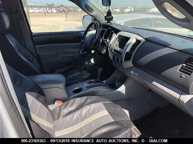 5TEJU62N36Z315873 - 2006 TOYOTA TACOMA DOUBLE CAB PRERUNNER SILVER photo 5