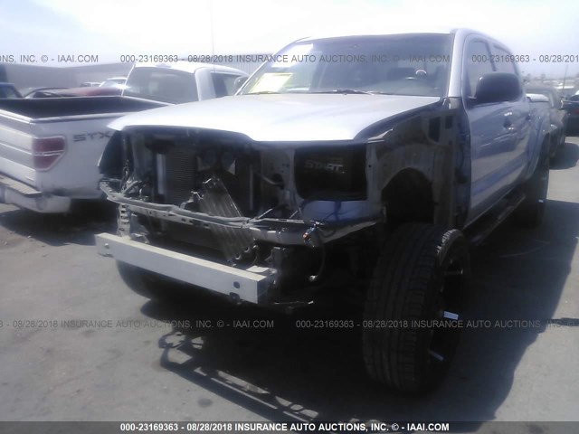 5TEJU62N36Z315873 - 2006 TOYOTA TACOMA DOUBLE CAB PRERUNNER SILVER photo 6