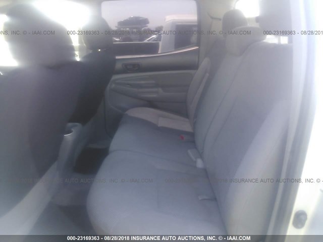 5TEJU62N36Z315873 - 2006 TOYOTA TACOMA DOUBLE CAB PRERUNNER SILVER photo 8