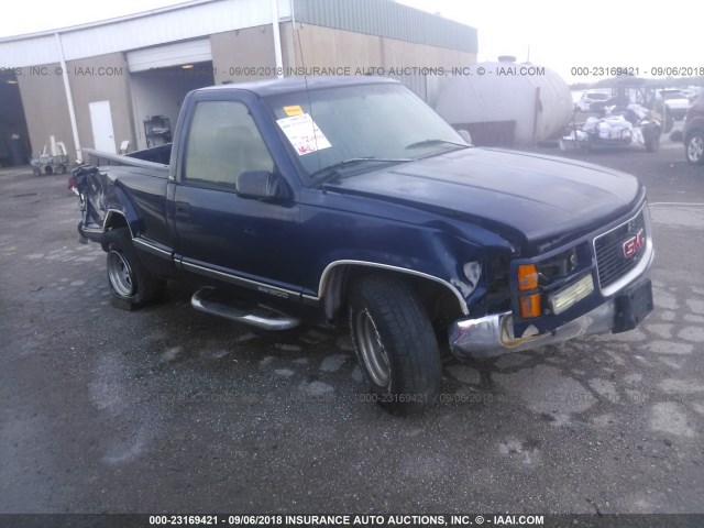 1GTEC14W1TZ512819 - 1996 GMC SIERRA C1500 BLUE photo 1