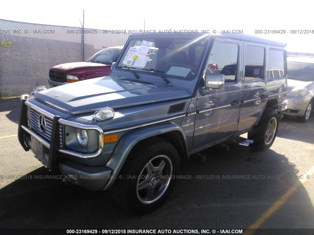 WDCYR71E68X171232 - 2008 MERCEDES-BENZ G 55 AMG Light Blue photo 2