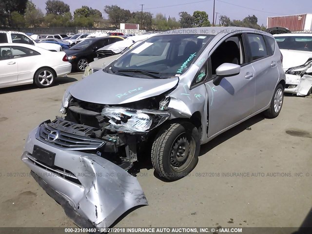3N1CE2CP7GL365424 - 2016 NISSAN VERSA NOTE S/S PLUS/SV/SL/SR SILVER photo 2