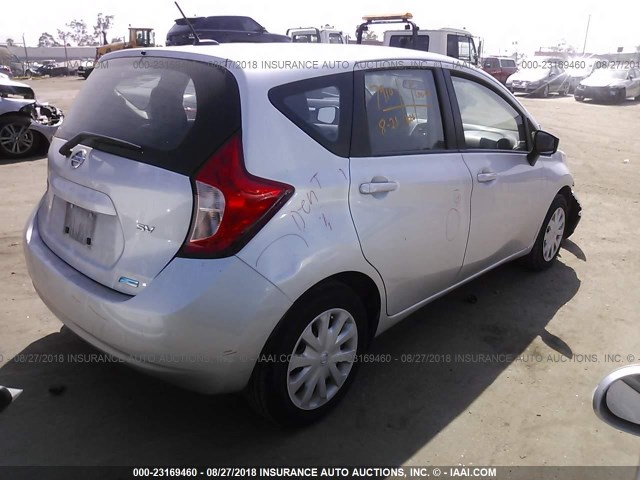 3N1CE2CP7GL365424 - 2016 NISSAN VERSA NOTE S/S PLUS/SV/SL/SR SILVER photo 4