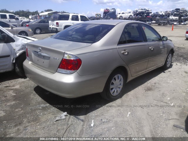 4T1BE32K25U090516 - 2005 TOYOTA CAMRY LE/XLE/SE Qızıl foto 4