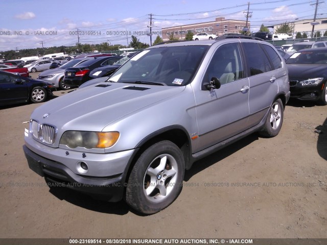 WBAFB3344YLH03227 - 2000 BMW X5 4.4I Light Blue photo 2