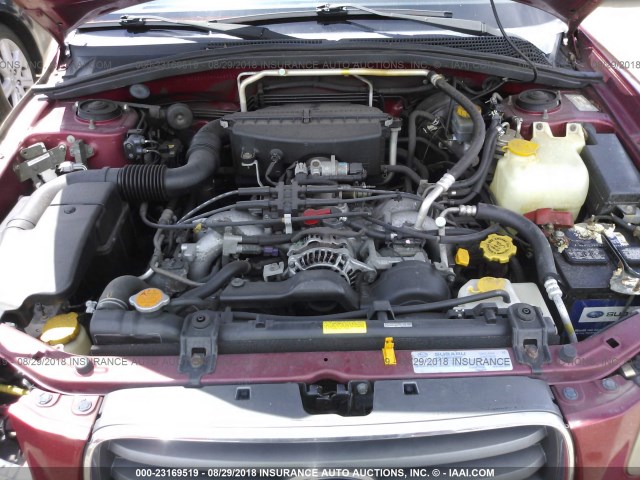 JF1SG65643H744295 - 2003 SUBARU FORESTER 2.5XS წითელი ფოტო 10