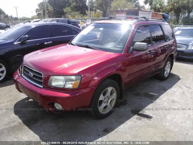 JF1SG65643H744295 - 2003 SUBARU FORESTER 2.5XS RED photo 2