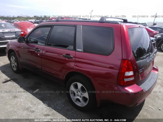 JF1SG65643H744295 - 2003 SUBARU FORESTER 2.5XS RED photo 3