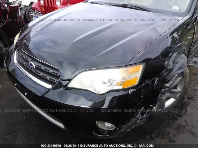 4S4BP86C864302931 - 2006 SUBARU LEGACY OUTBACK 3.0R LL BEAN BLACK photo 6