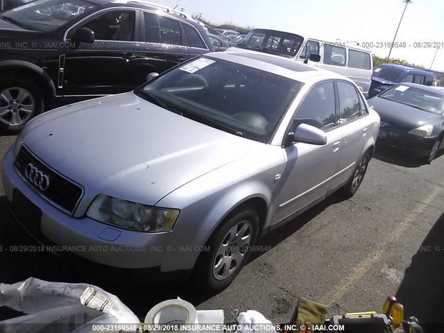 WAULC68E92A253660 - 2002 AUDI A4 1.8T QUATTRO SILVER photo 2