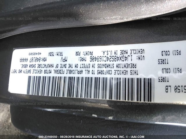 1J4GX48S24C168406 - 2004 JEEP GRAND CHEROKEE LAREDO/COLUMBIA/FREEDOM 黑色 照片 9