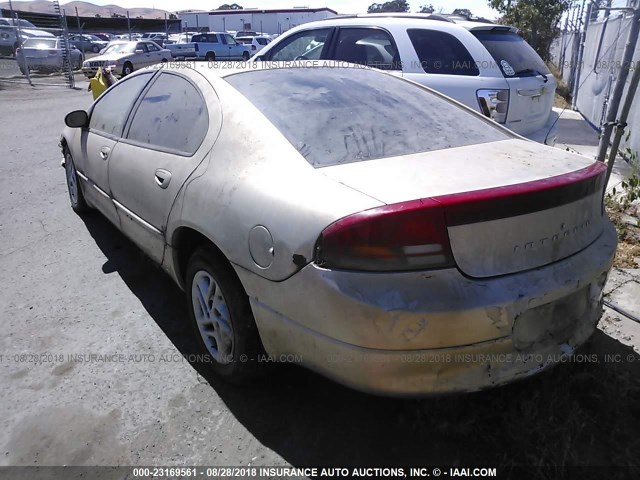 2B3HD46R8YH274446 - 2000 DODGE INTREPID GOLD photo 3