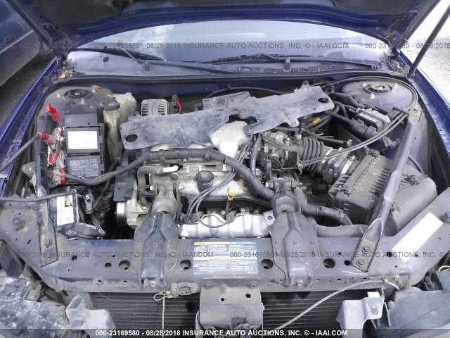 2G1WW12E959165218 - 2005 CHEVROLET MONTE CARLO LS BLUE photo 10