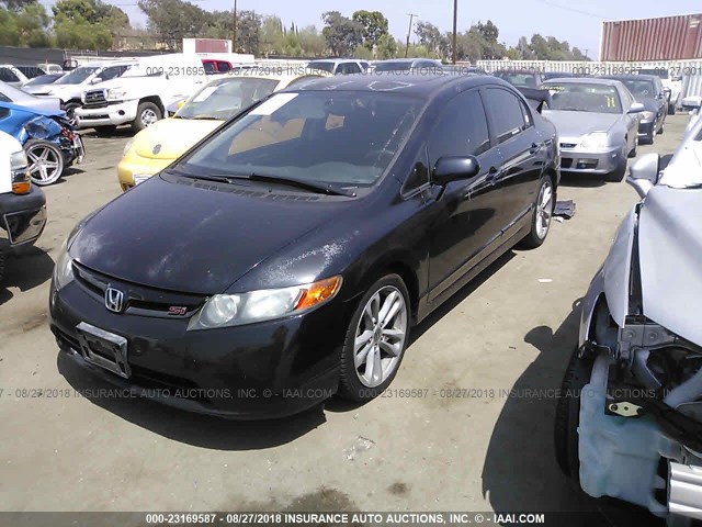 2HGFA55547H715718 - 2007 HONDA CIVIC SI BLACK photo 2