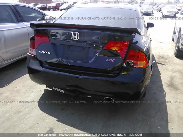 2HGFA55547H715718 - 2007 HONDA CIVIC SI BLACK photo 6