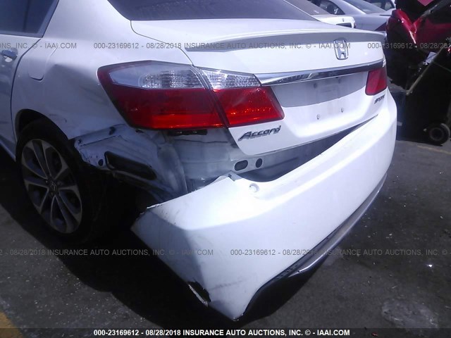 1HGCR2F55FA151471 - 2015 HONDA ACCORD SPORT WHITE photo 6