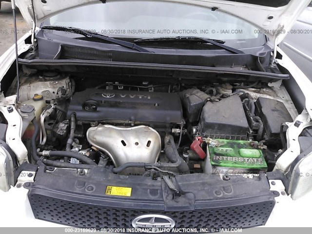JTLKE50E281049391 - 2008 TOYOTA SCION XB Blanco foto 10