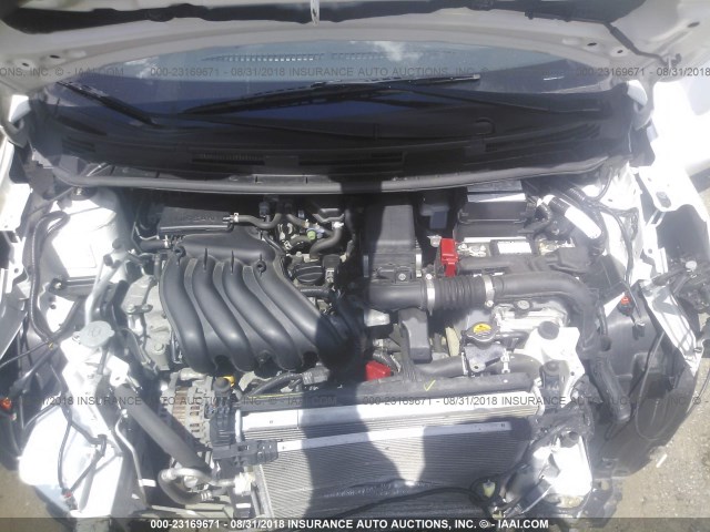 3N1CE2CP3EL427124 - 2014 NISSAN VERSA NOTE S/S PLUS/SV/SL WHITE photo 10