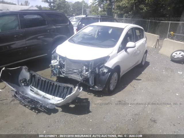 3N1CE2CP3EL427124 - 2014 NISSAN VERSA NOTE S/S PLUS/SV/SL WHITE photo 2