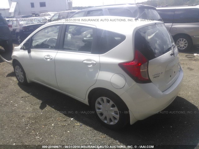 3N1CE2CP3EL427124 - 2014 NISSAN VERSA NOTE S/S PLUS/SV/SL WHITE photo 3