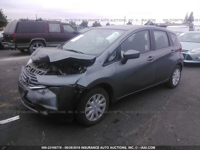 3N1CE2CP1GL354077 - 2016 NISSAN VERSA NOTE S/S PLUS/SV/SL/SR GRAY photo 2