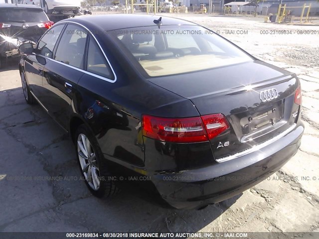 WAUWG74F39N010757 - 2009 AUDI A6 QUATTRO BLACK photo 3