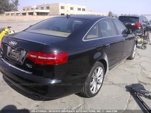 WAUWG74F39N010757 - 2009 AUDI A6 QUATTRO BLACK photo 4