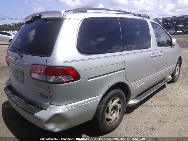 4T3ZF13C12U495048 - 2002 TOYOTA SIENNA LE/XLE SILVER photo 4