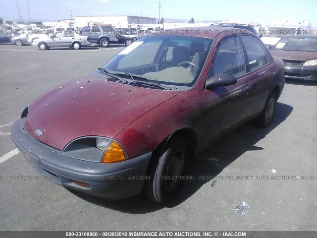 2C1MR5299T6778158 - 1996 GEO METRO LSI BURGUNDY photo 2