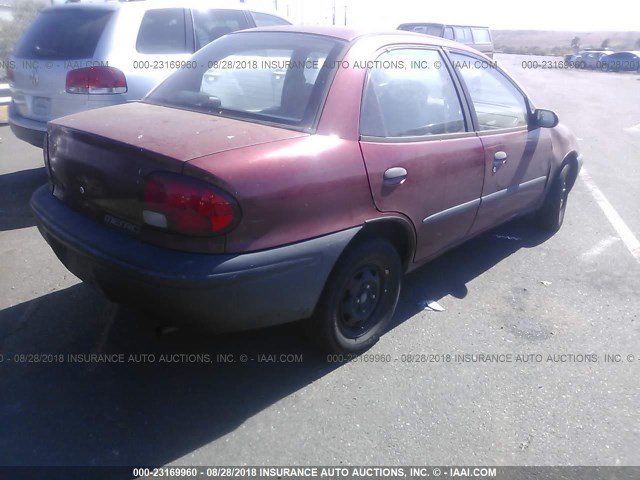 2C1MR5299T6778158 - 1996 GEO METRO LSI BURGUNDY photo 4