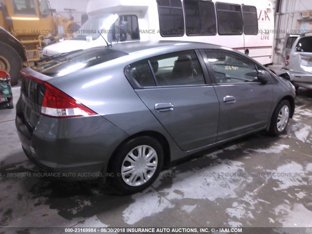 JHMZE2H51AS037082 - 2010 HONDA INSIGHT LX GRAY photo 4