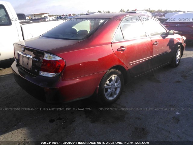 4T1BF30K45U109681 - 2005 TOYOTA CAMRY LE/XLE/SE Qırmızı foto 4