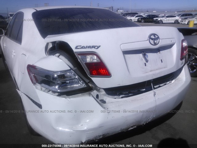 4T1BE46K39U871759 - 2009 TOYOTA CAMRY SE/LE/XLE WHITE photo 6