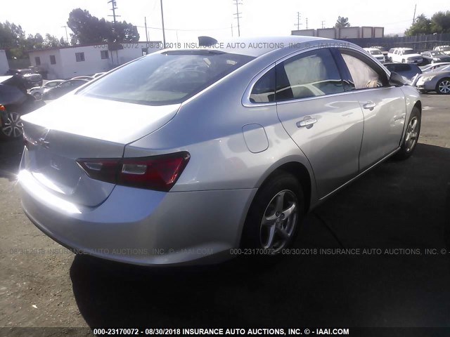 1G1ZB5ST6JF159733 - 2018 CHEVROLET MALIBU LS Gümüş foto 4