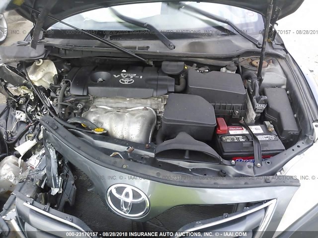 4T4BF3EK6AR037052 - 2010 TOYOTA CAMRY SE/LE/XLE GRAY photo 10