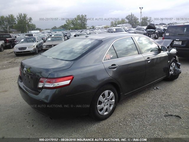 4T4BF3EK6AR037052 - 2010 TOYOTA CAMRY SE/LE/XLE GRAY photo 4