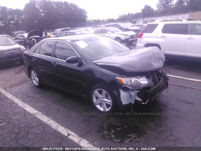 4T1BF1FKXCU143424 - 2012 TOYOTA CAMRY SE/LE/XLE BLACK photo 1