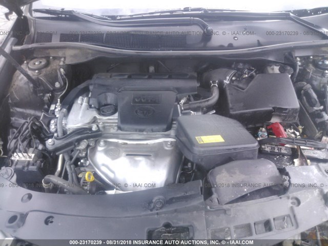 4T1BF1FKXCU143424 - 2012 TOYOTA CAMRY SE/LE/XLE BLACK photo 10