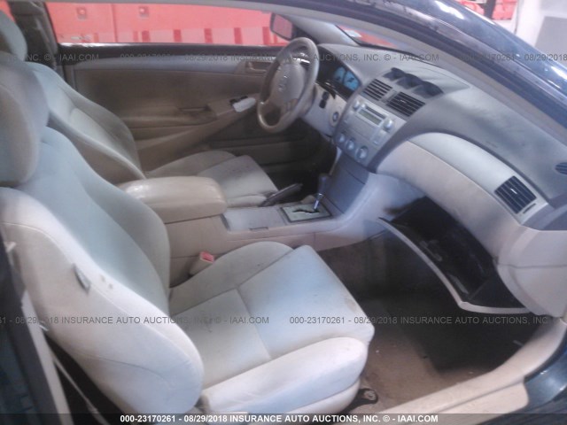 4T1CE38P15U520432 - 2005 TOYOTA CAMRY SOLARA SE/SLE მუქი ლურჯი ფოტო 5