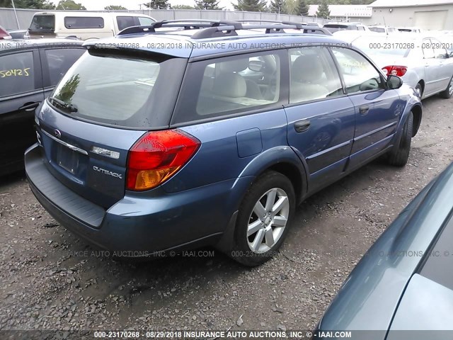 4S4BP61C976306925 - 2007 SUBARU LEGACY OUTBACK 2.5I BLUE photo 4