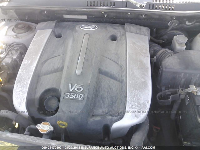 KM8SC13E46U107143 - 2006 HYUNDAI SANTA FE GLS/LIMITED GRAY photo 10