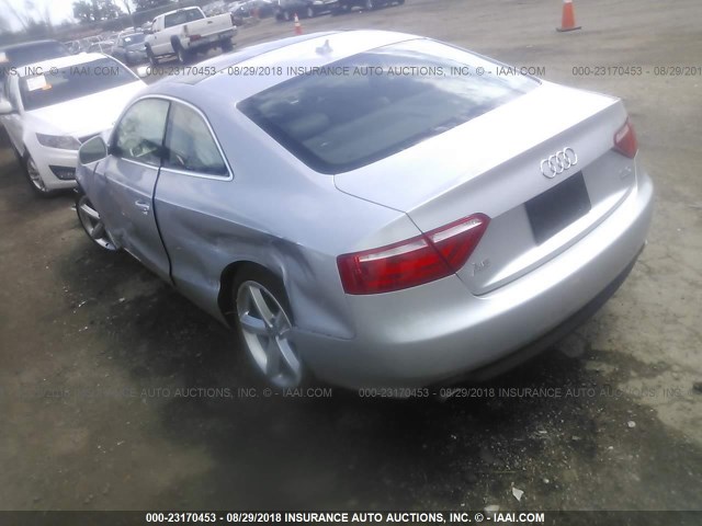 WAUDK78T09A044264 - 2009 AUDI A5 QUATTRO SILVER photo 3