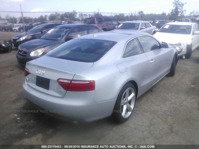 WAUDK78T09A044264 - 2009 AUDI A5 QUATTRO SILVER photo 4