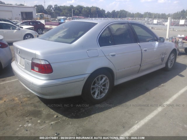 WBADT43443G024423 - 2003 BMW 525 I AUTOMATIC SILVER photo 4