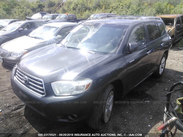 JTEDK3EH7A2156078 - 2010 TOYOTA HIGHLANDER LIMITED GRAY photo 2